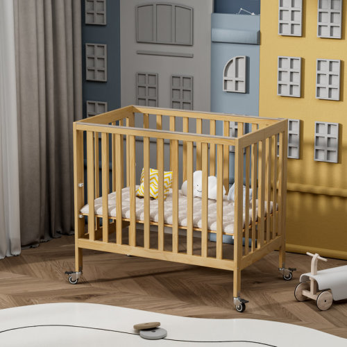 Harriet Bee Hiltz Foldable Portable Crib With Mattress & Reviews | Wayfair