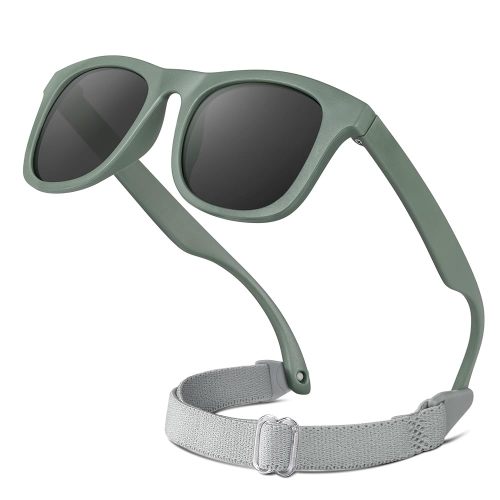 RIVBOS Baby Sunglasses Boys&Girls with Strap UV400 Polarized Flexible for Toddler,Infant and Newborn(0-24month) RBK0231