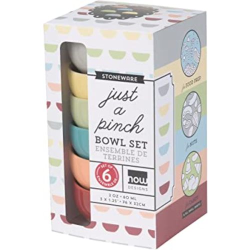 Now Designs Canyon Stoneware Pinch Bowl Set of 6