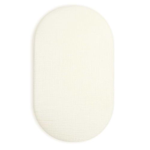 Bassinet Sheet for Baby Boy and Girl, Universal Fit for Rectangle, Oval, Hourglass Bassinet Mattress, Moses Basket Sheets (Cream)