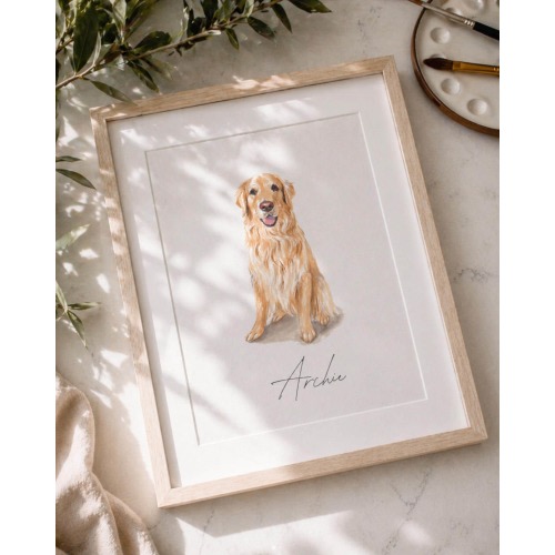 Mini Custom Watercolor Pet Portrait, Dog Portraits from Photos,Dog Portraits From Photos, Pet Painting, Custom Tiny Paintings, Miniature