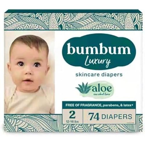 Bum-Bum Luxury Fragrance-Free Disposable Diapers - (Select Size and Count) (Size-2)