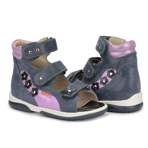 AGNES 1DA Navy Blue Sandals — Memo-Shoes.com.