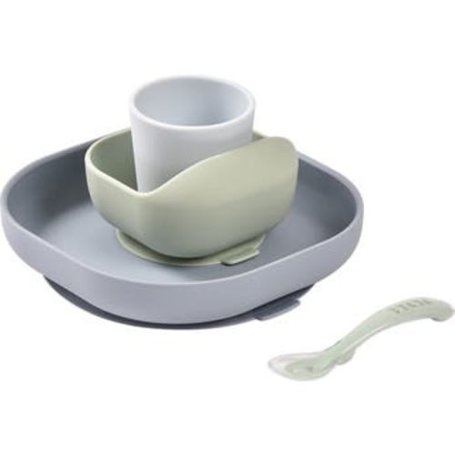 4-Piece Silicone Suction Baby Feeding Set