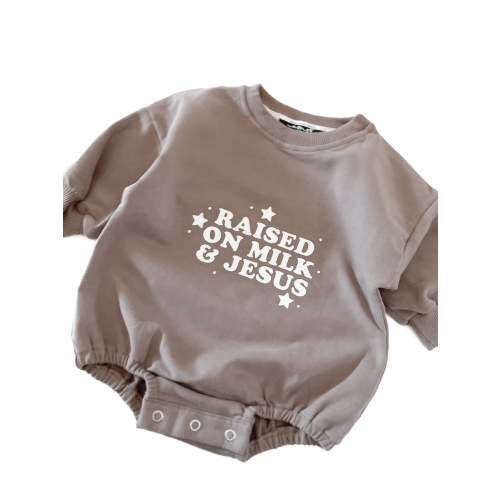 Raised On Milk & Jesus Bubble Jumpsuit – AmorClothingCo.