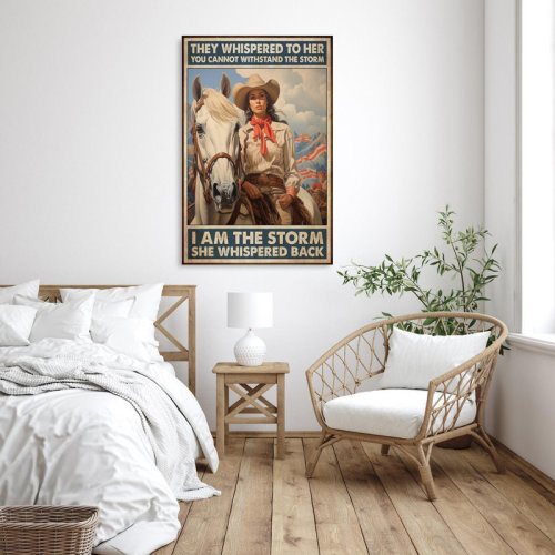 Trinx Cowgirl I Am The Storm - 1 Piece Rectangle Graphic Cowgirl I Am The Storm | Wayfair