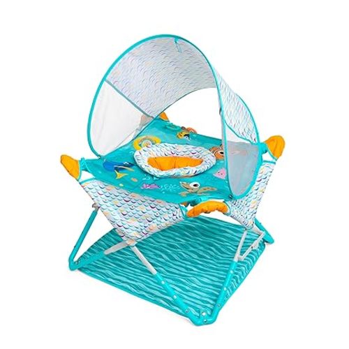 Bright Starts Disney Baby Finding Nemo Pop 'N Jump Foldable Activity Center, Indoor/Outdoor, Unisex, 6 Months+