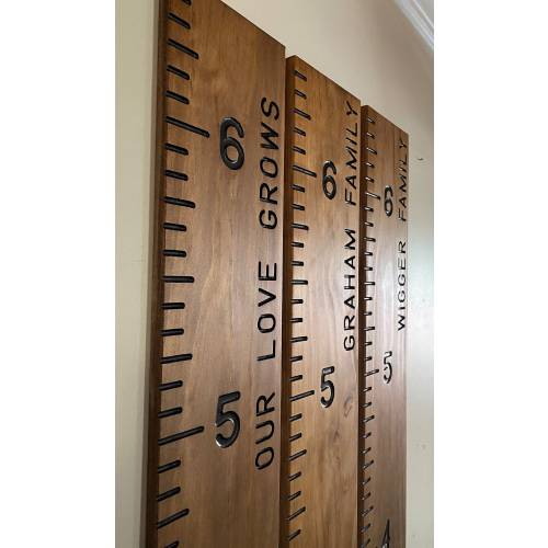 Hand Routed Select Pine Growth Chart Ruler - Engraved Height Chart - Baby Shower Gift for Moms - First Birthday Gift for Families