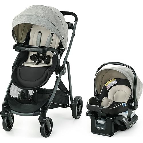 Graco Modes Element LX Travel System | Includes Baby Stroller with Reversible Seat, Extra Storage, Child Tray, One Hand Fold and SnugRide 35 Lite LX Infant Car Seat, Lynwood