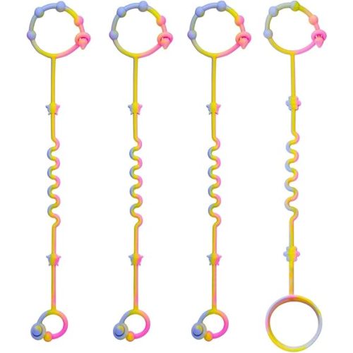 RTMOK Toy Straps for Baby,Silicone Setpacifier Clip,Applies to Car Seat Toy,Teether Toy,High Chair,Stroller Accessories,Baby Toy Clips,Cribs,Rocking Chair