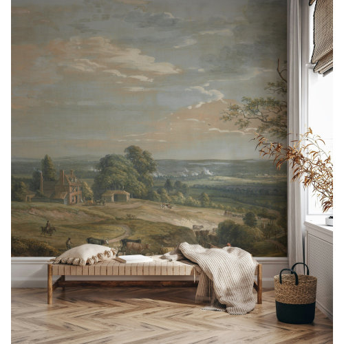 Red Barrel Studio® Classic Countryside Wallpaper Mural A Distant View of Maidstone Scenic Wall Decor & Reviews | Wayfair