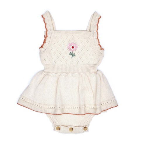 andrea romper in natural & toasted nut