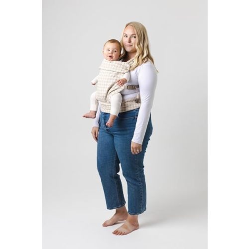 Monarch Ergonomic Baby Carrier - Premium Cotton Soft Structured Infant Carrier with Hip Healthy Design, 3 Carry Positions for Newborn to Toddler (7-35lbs), Lightweight & Breathable (Houndstooth)