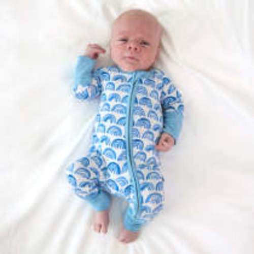 Little Sleepies Blue Rainbows Zippy