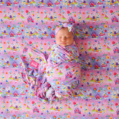 Lisa Frank® Ballerina Bunnies Swaddle Headband Set