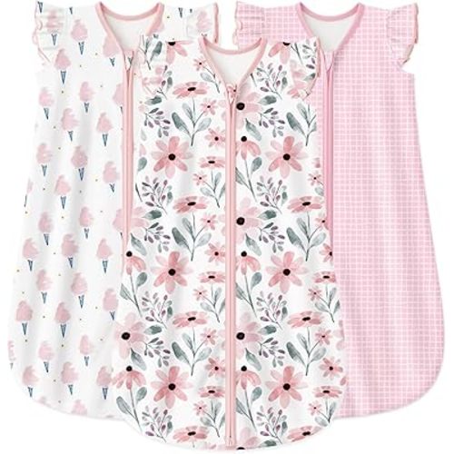 Yoofoss Baby Sleep Sack Baby Wearable Blanket 100% Cotton 2-Way Zipper Toddler Sleeping Sack