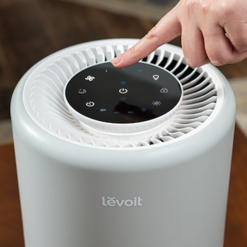 Levoit Core 200S-P With HEPA Sleep Mode 3 -Speed Smart Compatible Gray Activated Carbon Air Purifier ENERGY STAR Certified (Covers: 915-sq ft ) in the Air Purifiers department at Lowes.com