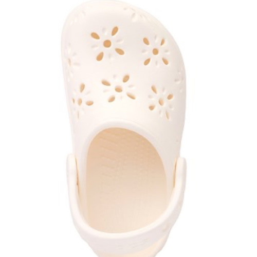 Crocs Classic Floral Cut-Out Clog - Baby / Toddler - Chalk | Journeys