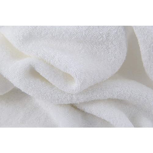 2 Pack Baby Bath Towel - Rayon Made from Bamboo, Ultra Soft Hooded Towels for Babies,Toddler,Infant - Newborn Essential -Perfect Baby Registry Gifts (White and Brown, 30 x 30 Inch)