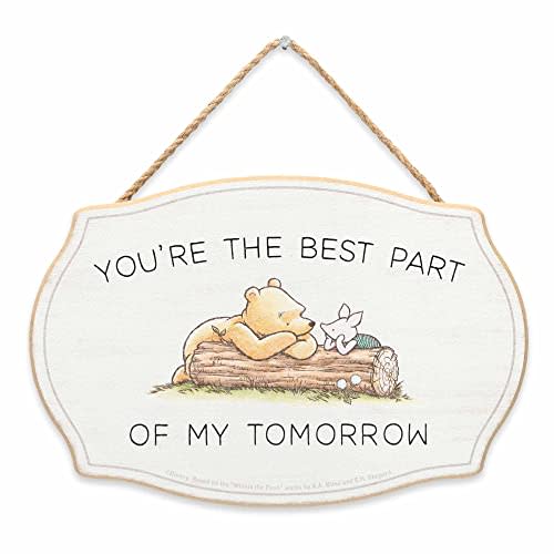 Disney Winnie the Pooh You're the Best Part Hanging Wood Wall Decor - Adorable Winnie the Pooh Sign for Home