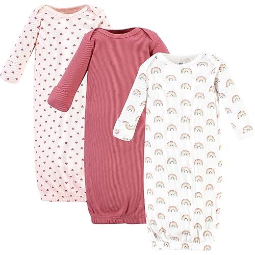 Hudson Baby Unisex Baby Thermal Gown 3pk