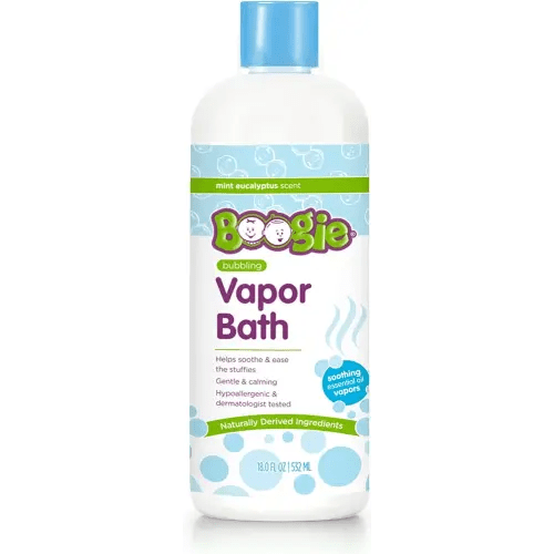 Kids Bubble Bath by Boogie, Soothing Vapor Bubble Bath, Made with Plant and Oat Extracts, Natural Essential Oils, Mint Eucalyptus, 18 oz, Pack of 1
