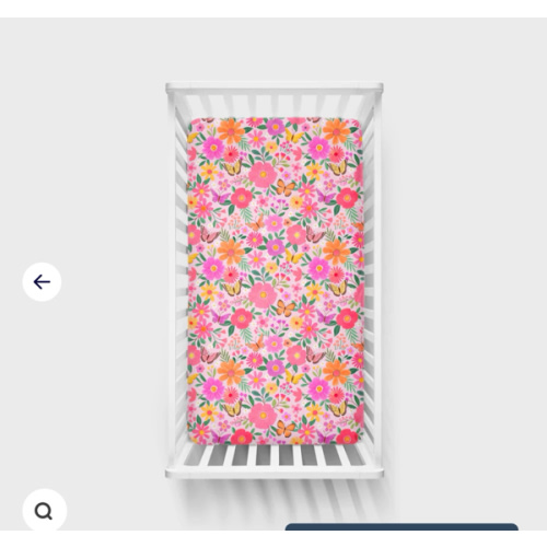 Butterfly Blooms Fitted Crib Sheet – Little Sleepies