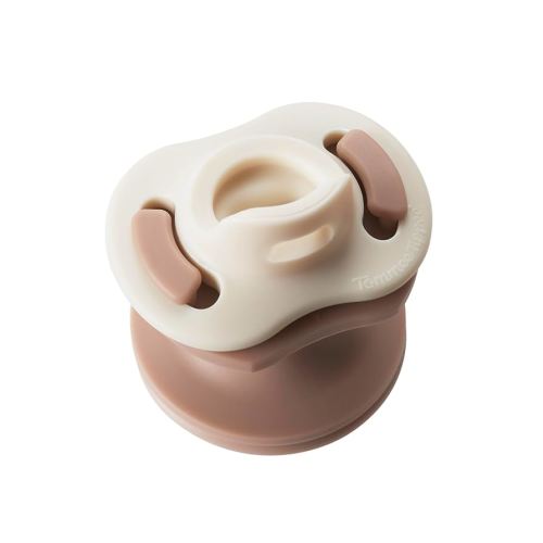Tommee Tippee Limited Edition StayPut Pocket, Includes Ultra-Light StayPut Pacifier and Microwave Sterilizer Case, BPA-Free Silicone, 0-6 Months, Grape and Blush