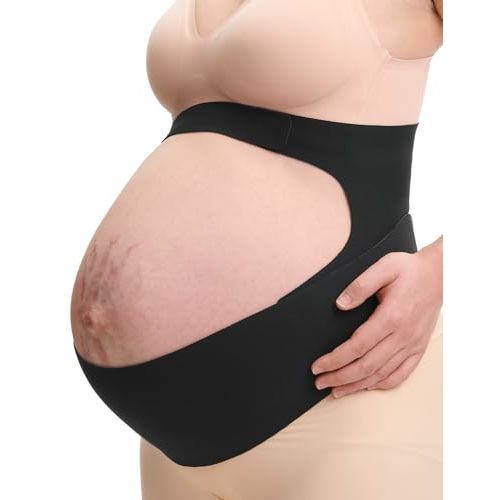 Momcozy Pregnancy Belly Band, CozySupport Ergonest Maternity Belly Band, Invisible Pregnancy Belt for Back, Abdomen, Waist