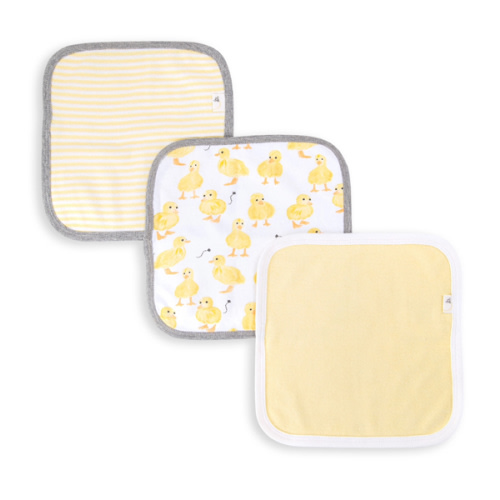 Honey Bee Organic Cotton Baby Washcloths 3 Pack