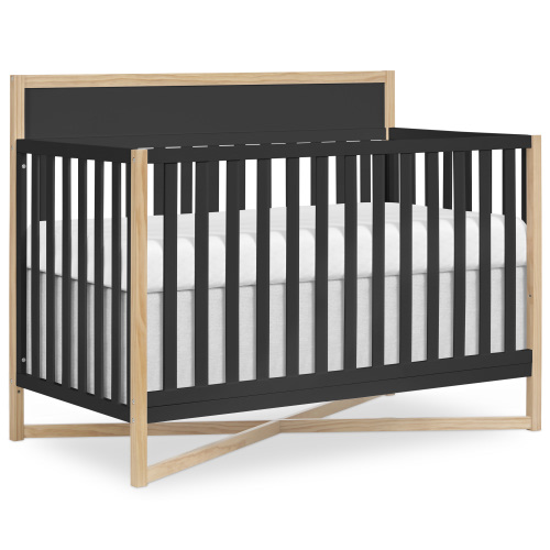 Dream On Me Owen 5-in-1 Convertible Crib, Matte Black