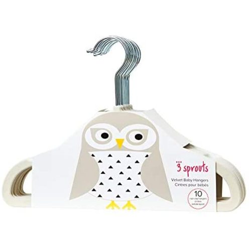 3 Sprouts Baby Hangers – Velvet Closet Clothes Organizers for Nursery