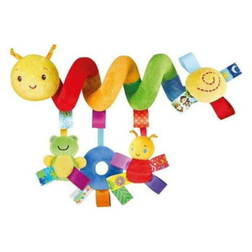 WozhuoToy Car Seat Toys, Infant Baby Spiral Activity Hanging Toys for Car Seat Stroller Crib Bassinet Mobile with Music Box BB Squeaker Rattles