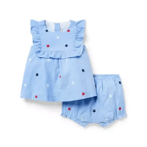 Baby Ocean Air Star Baby Embroidered Stars Matching Set by Janie and Jack