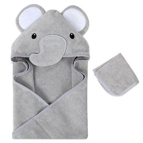 Baby Essentials Animal Hooded Towel & Washcloth Set