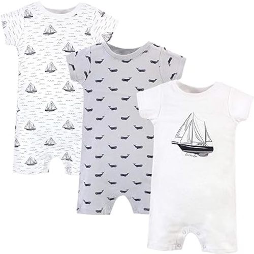Hudson Baby Unisex Cotton Rompers