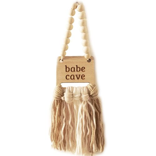 Amazon.com: Decocove Babe Cave Sign - Wood Bead Garland - Boho Nursery Wall Decor for Girls and Boys - Neutral Home Decor - Baby Decor for Nursery - Door Sign for Toddler Room : Baby