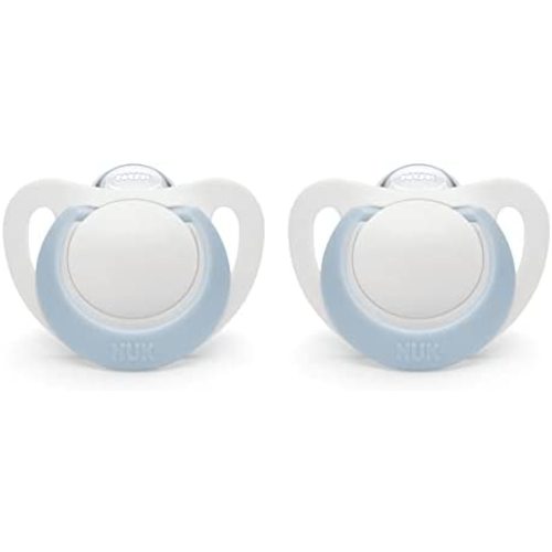 NUK Newborn Orthodontic Pacifiers, Boy, 0-2 Months, 2-Pack