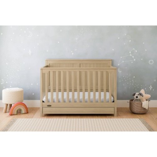 Graco Hadley 5-in-1 Convertible Crib with Drawer - Driftwood