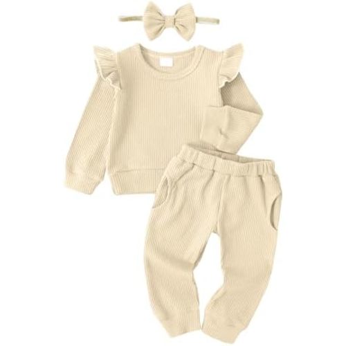 Mioglrie Baby Girl Clothes Infant Toddler Girls Fall Winter Outfits Sweatshirts Clothing Set 3 6 12 18 24 Month 2T 3T