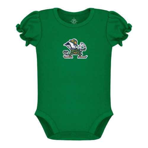3-6 month, Notre Dame Fighting Irish Puff Sleeve Bodysuit | College Baby