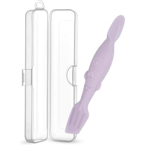 haakaa Baby Diaper Cream Spatula, NoMess Dual-Ended Silicone Diaper Rash Cream Applicator with Hygienic Case, Butt Spatula for Baby