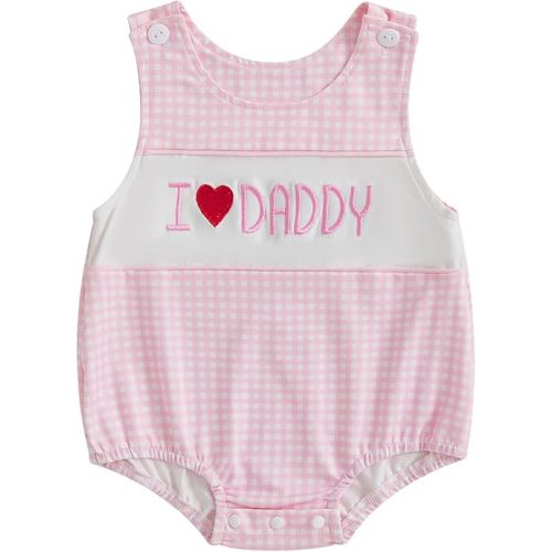 BeQeuewll Summer Baby Clothes Newborn Boy Girl Smocked Bubble Romper Plaid Overall Infant Fishing Outfit