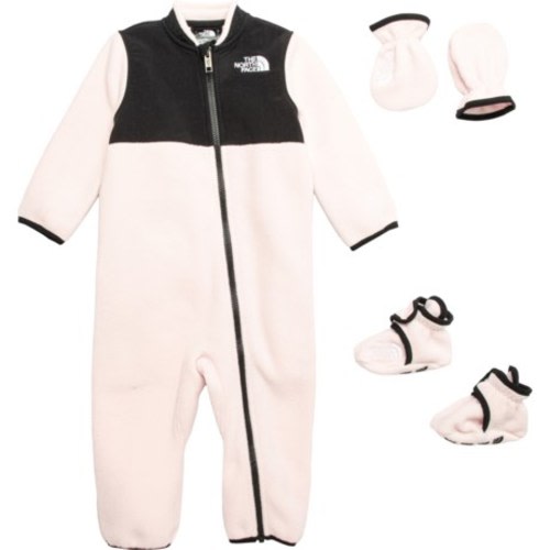 The North Face Infant Girls Denali Polartec® Fleece One-Piece Jumpsuit, Mittens and Booties Set