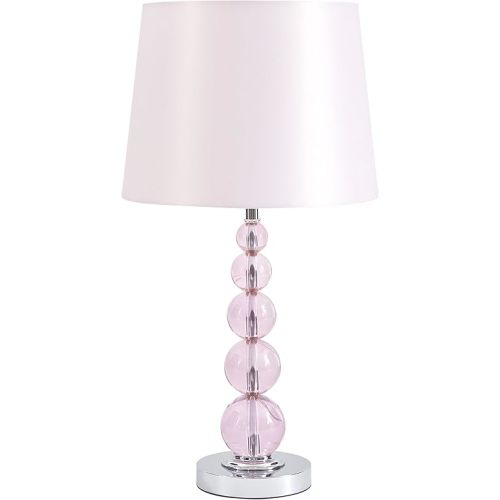 Signature Design by Ashley Letty Crystal Table Lamp, 23", Light Pink