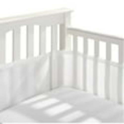 FanSyZe Clearance CushionBreathable Crib Bumper Grey Mesh Crib Bumper for Full-Size Crib Breathable Mesh