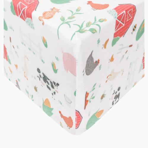 Copper Pearl Printed Premium Crib Sheet - Farmstead