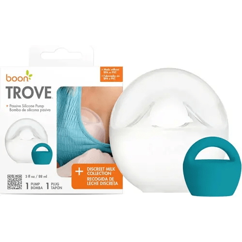 Boon Trove Silicone Manual Breast Pump - Passive Milk Collector - Hands Free Breast Pump for Nursing - Breastfeeding Essentials - 1 Count