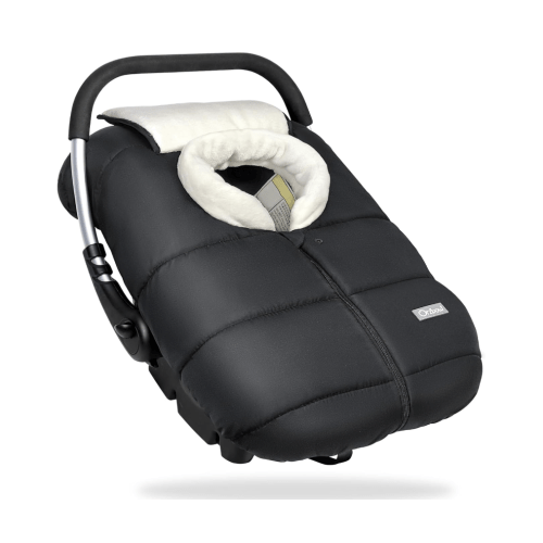 Orzbow Winter Carseat Cover for Baby, Baby Car Seat Cover for Boys & Girls, Coral Fleece Infant Car Seat Covers with Collar for Cold Weather, Waterproof, Newborn Essentials Must Have for Winter, Black