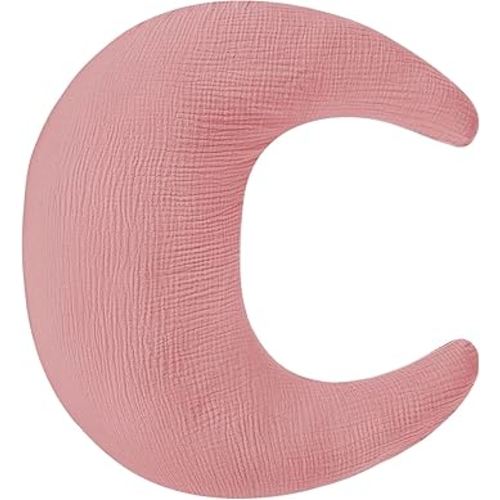 SWESEN Nursing Pillow Cover, Soft Removable Cover for Breastfeeding Pillows, Pillow Slipcover for Baby Boys and Girls, Comfortable & Breathable, Pink, Washable (Only Cover)